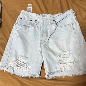 Levi Distressed Denim Shorts